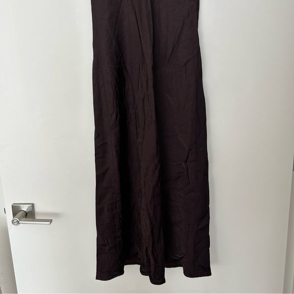 Zara Chocolate Brown Satin Slip Dress - Picture 6 of 11